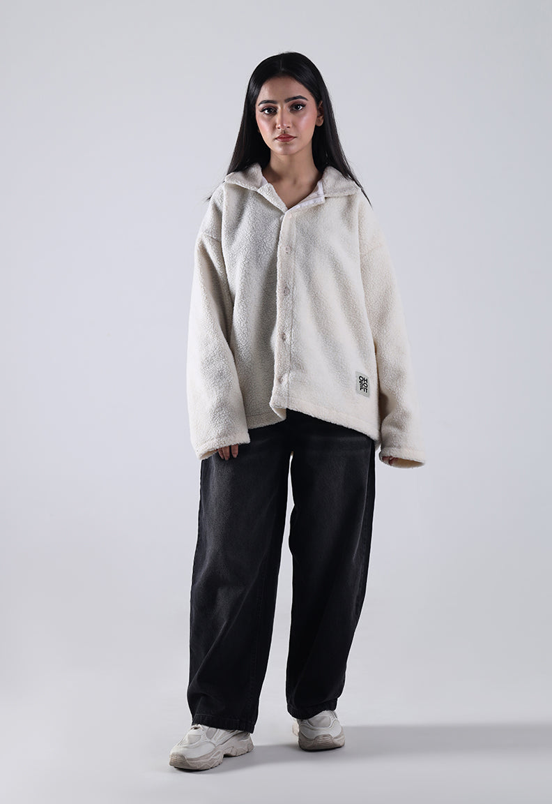 Essential Sherpa Jacket — White