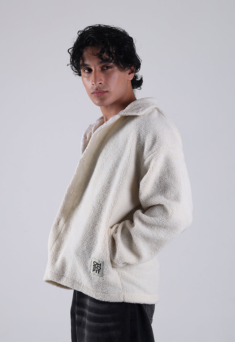 Essential Sherpa Jacket — White