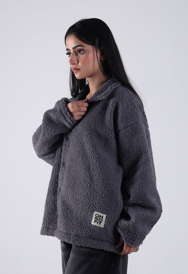 Essential Sherpa Jacket — Grey