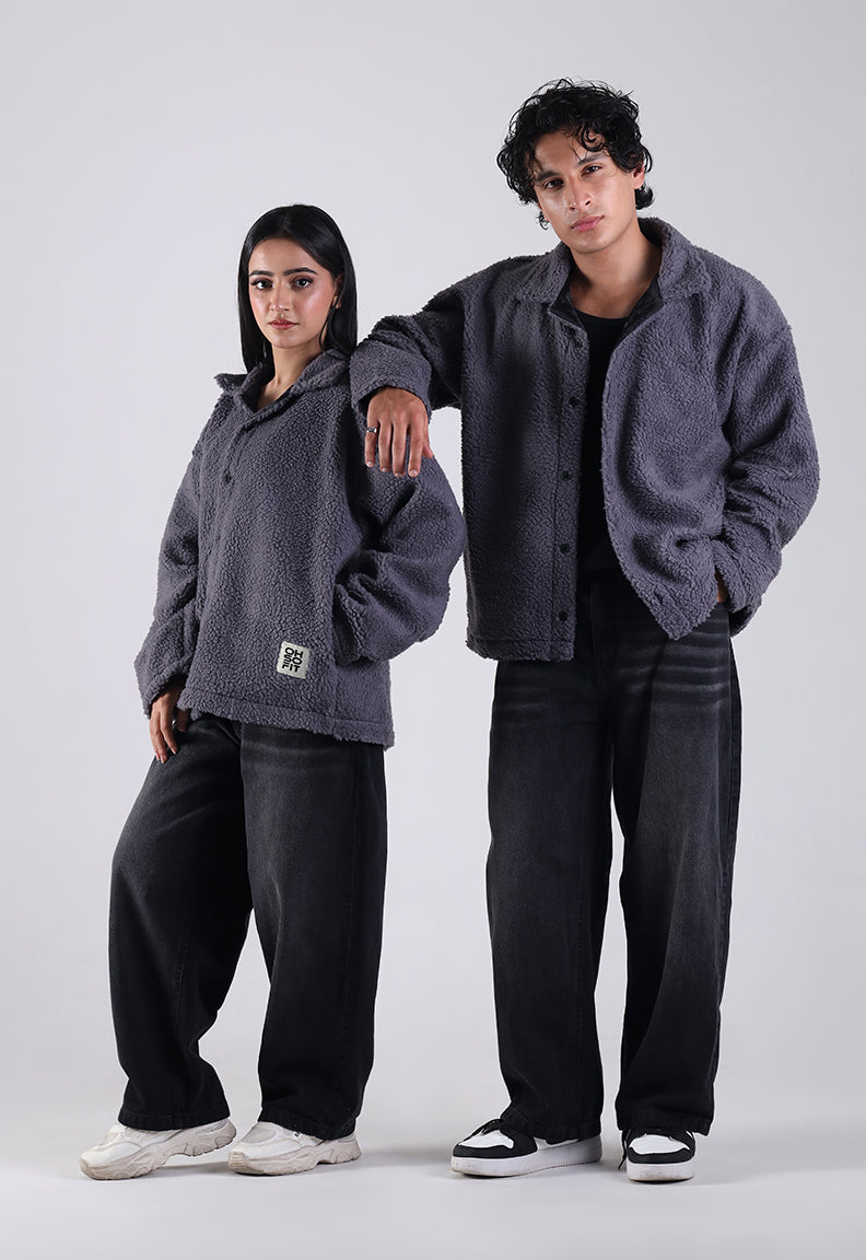 Essential Sherpa Jacket — Grey