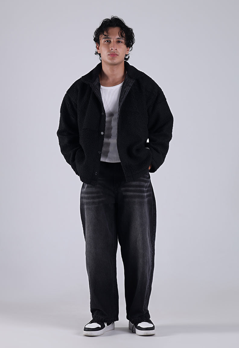Essential Sherpa Jacket — Black