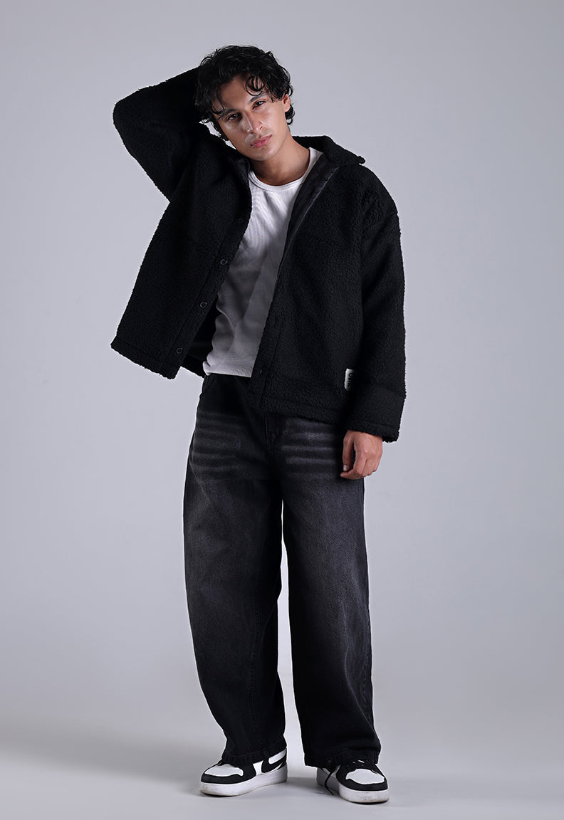 Essential Sherpa Jacket — Black