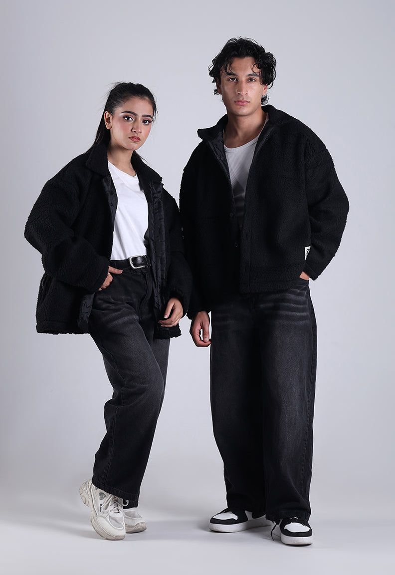 Essential Sherpa Jacket — Black
