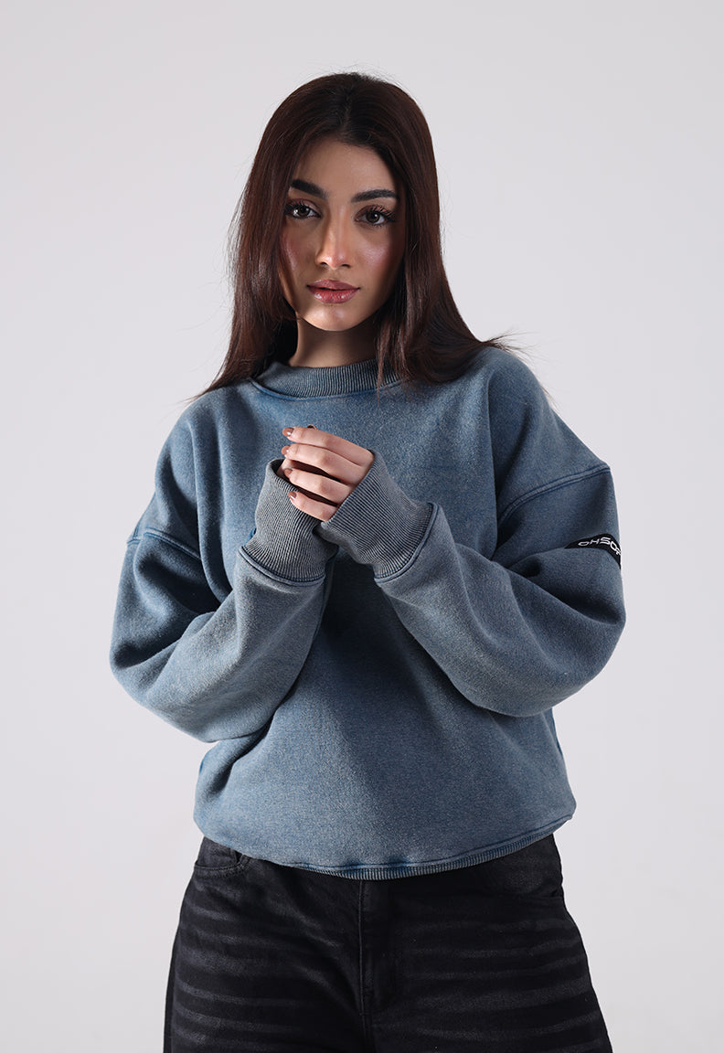 Blue Washed Sweatshirt