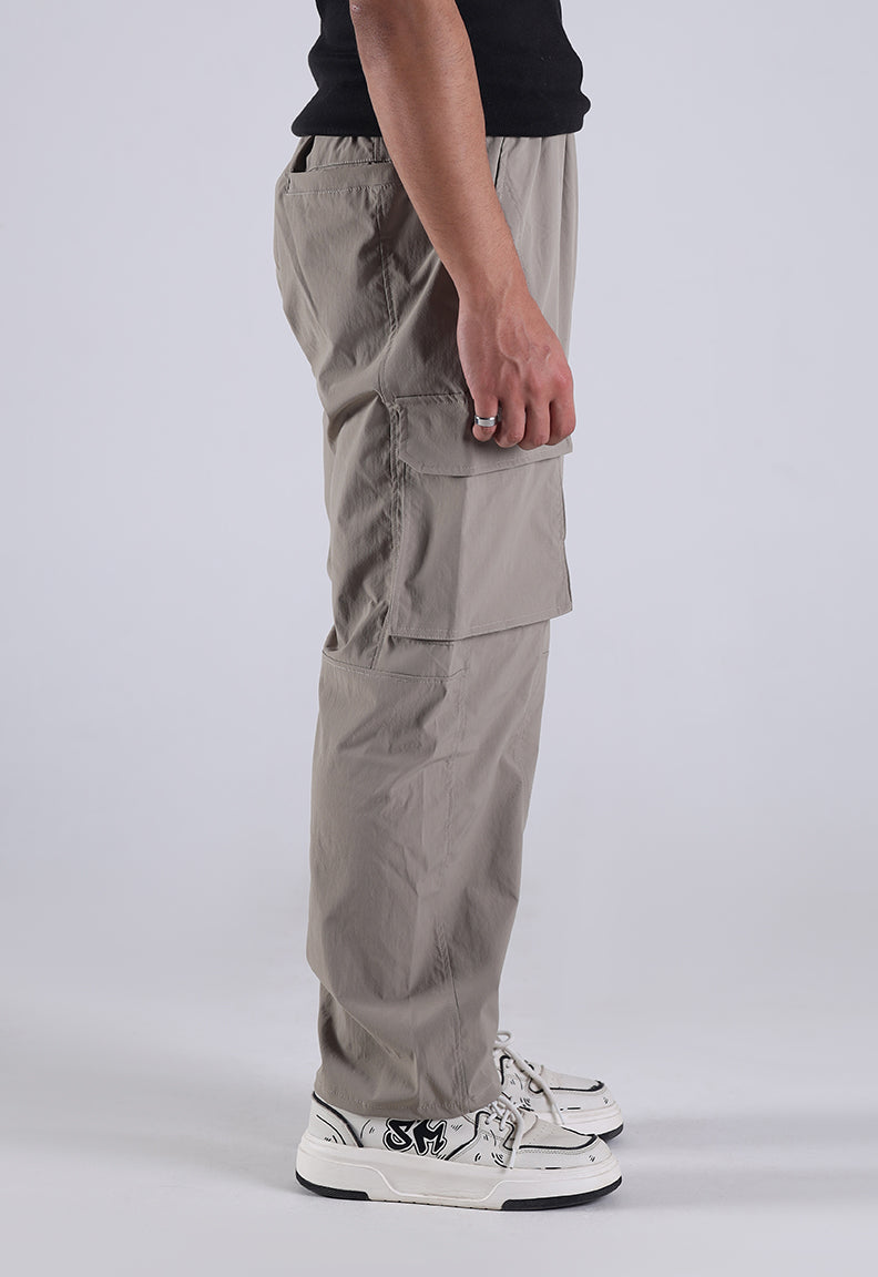 Baggy Street Cargo Trousers – Light Khaki