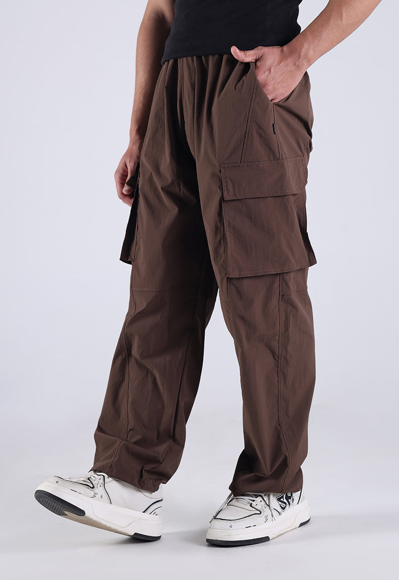 Baggy Street Cargo Trousers – Brown