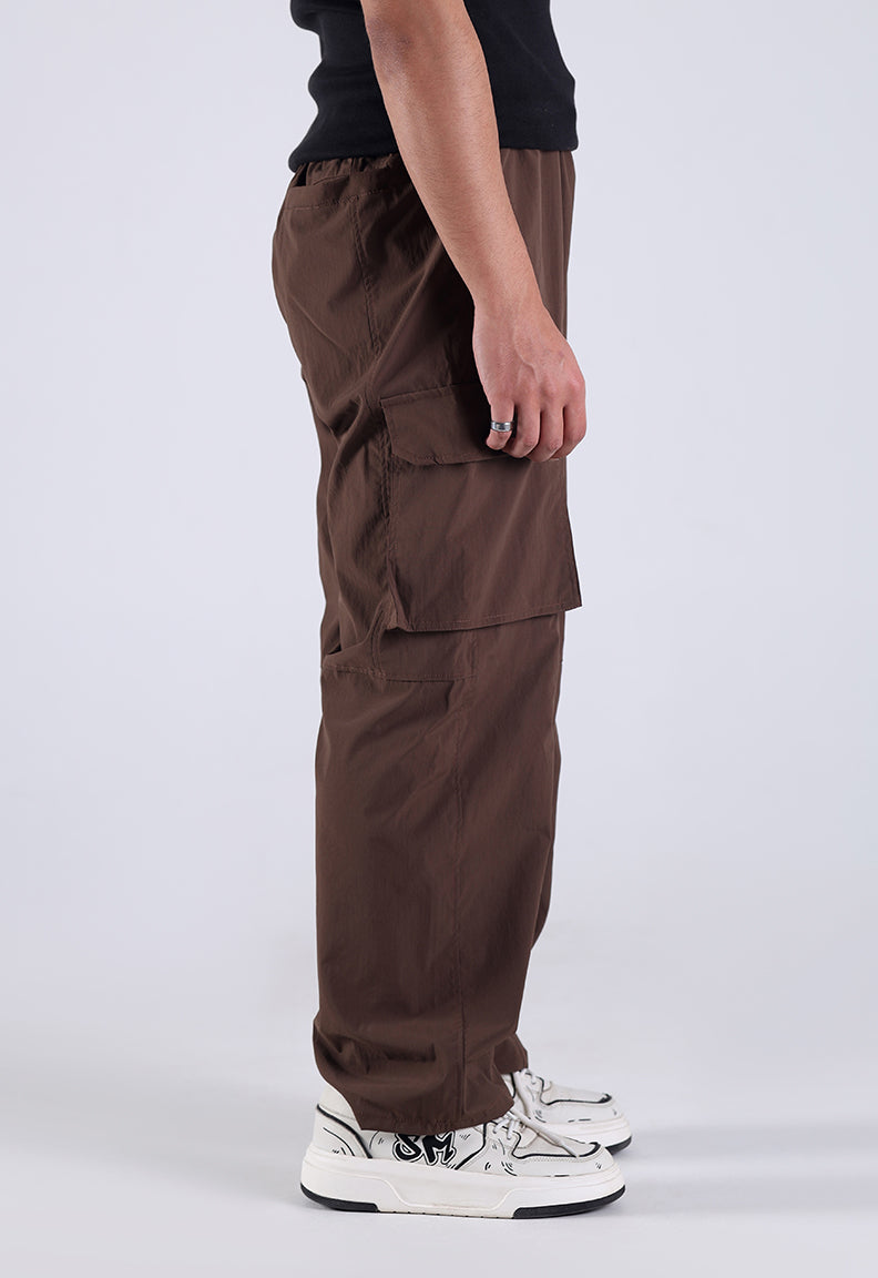 Baggy Street Cargo Trousers – Brown