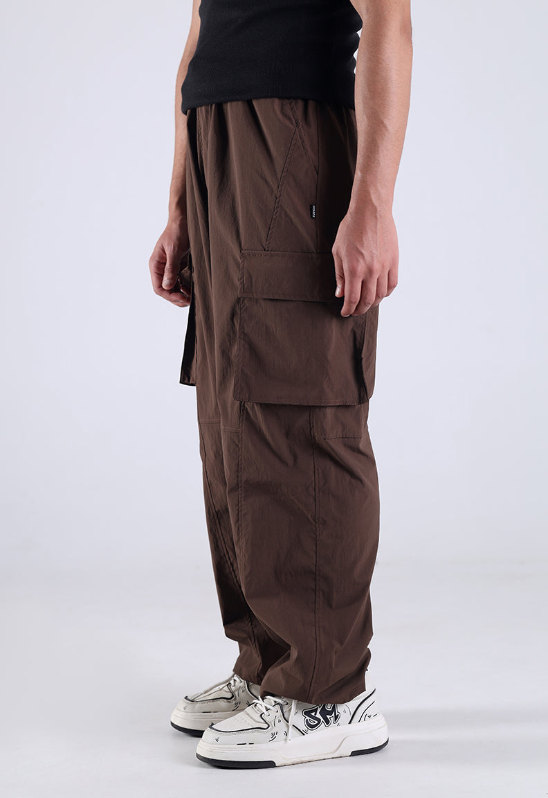 Baggy Street Cargo Trousers – Brown