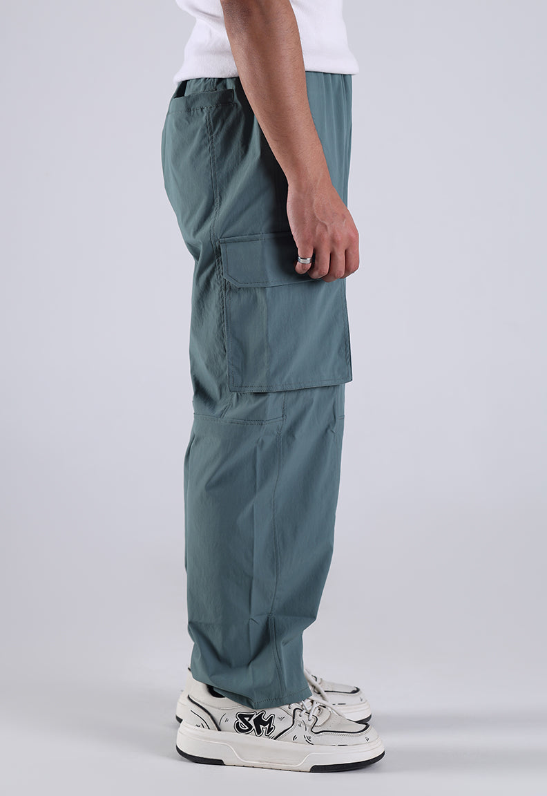 Baggy Street Cargo Trousers – Sage Green