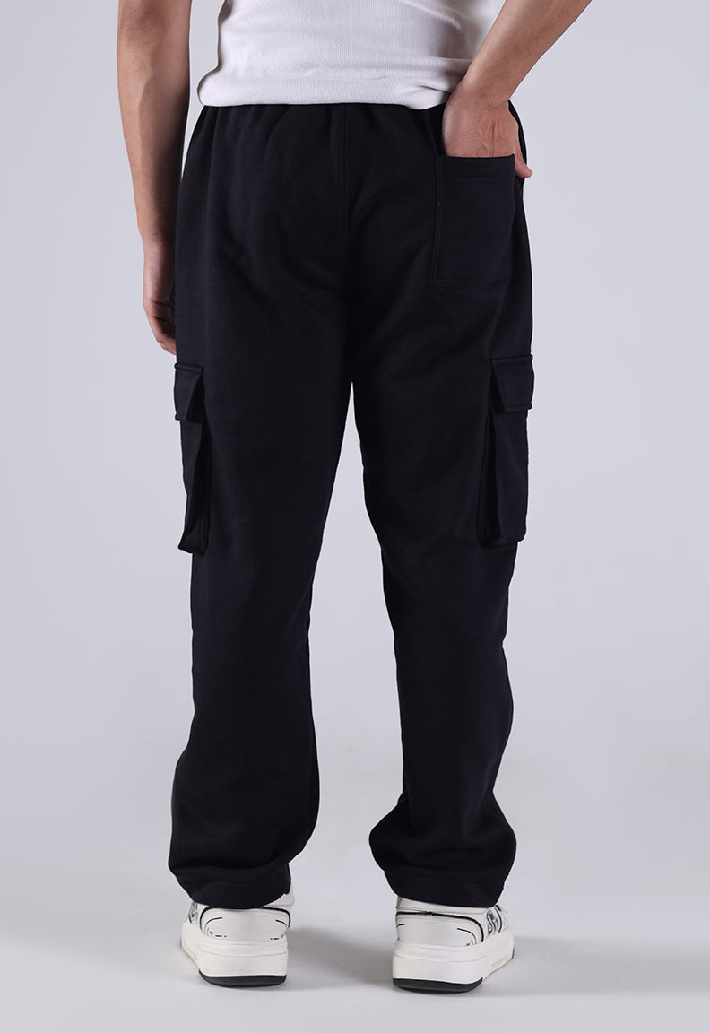 Black Cargo Trousers – Relaxed Fit