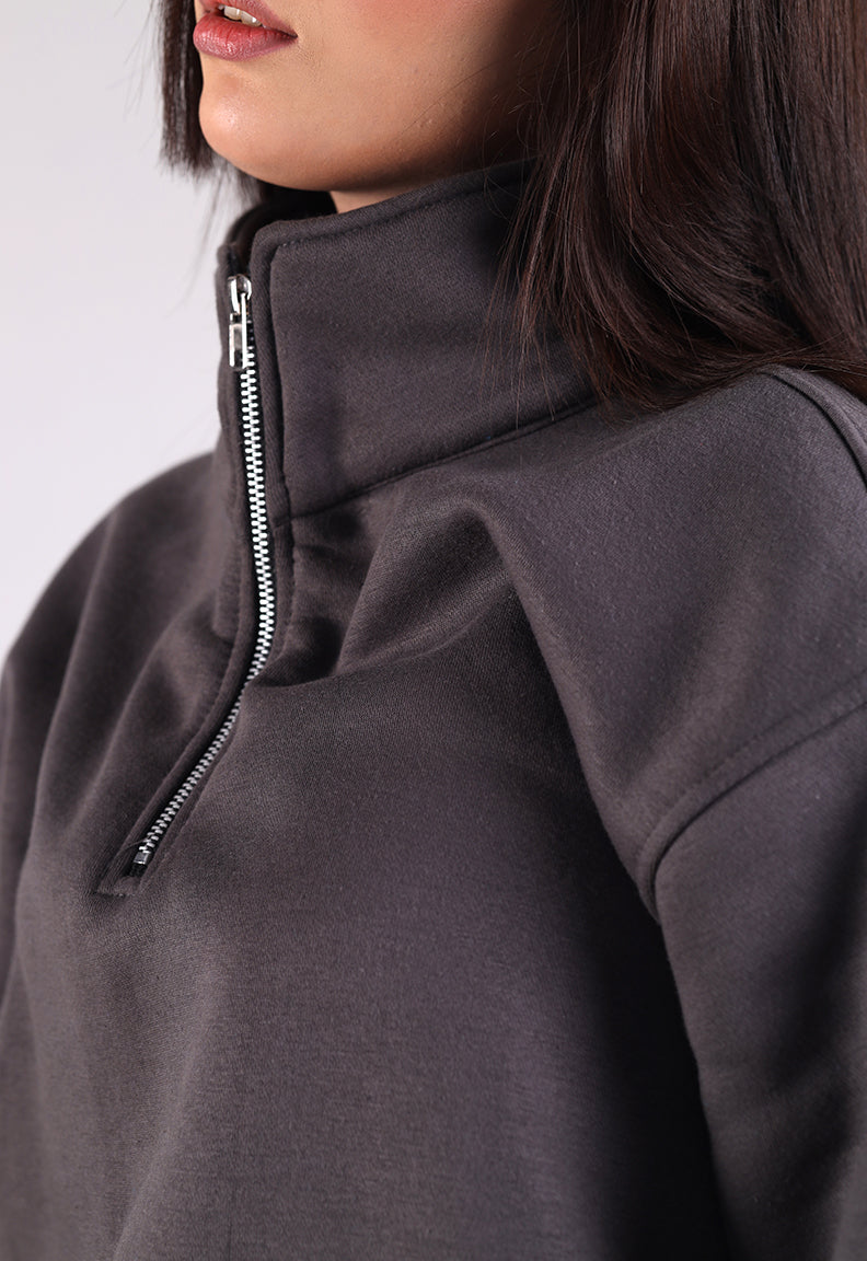 Essential Quarter Zip (Grey)
