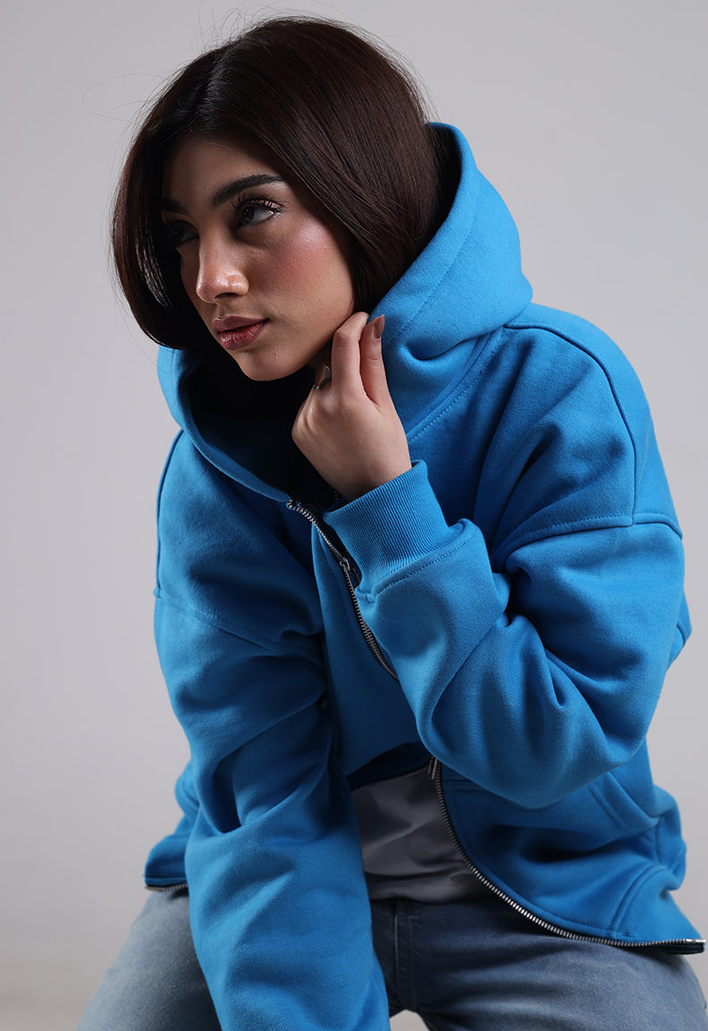 Essential Zip Hood (Blue)