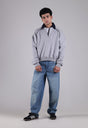 Heather Grey Collar Sweatshirt