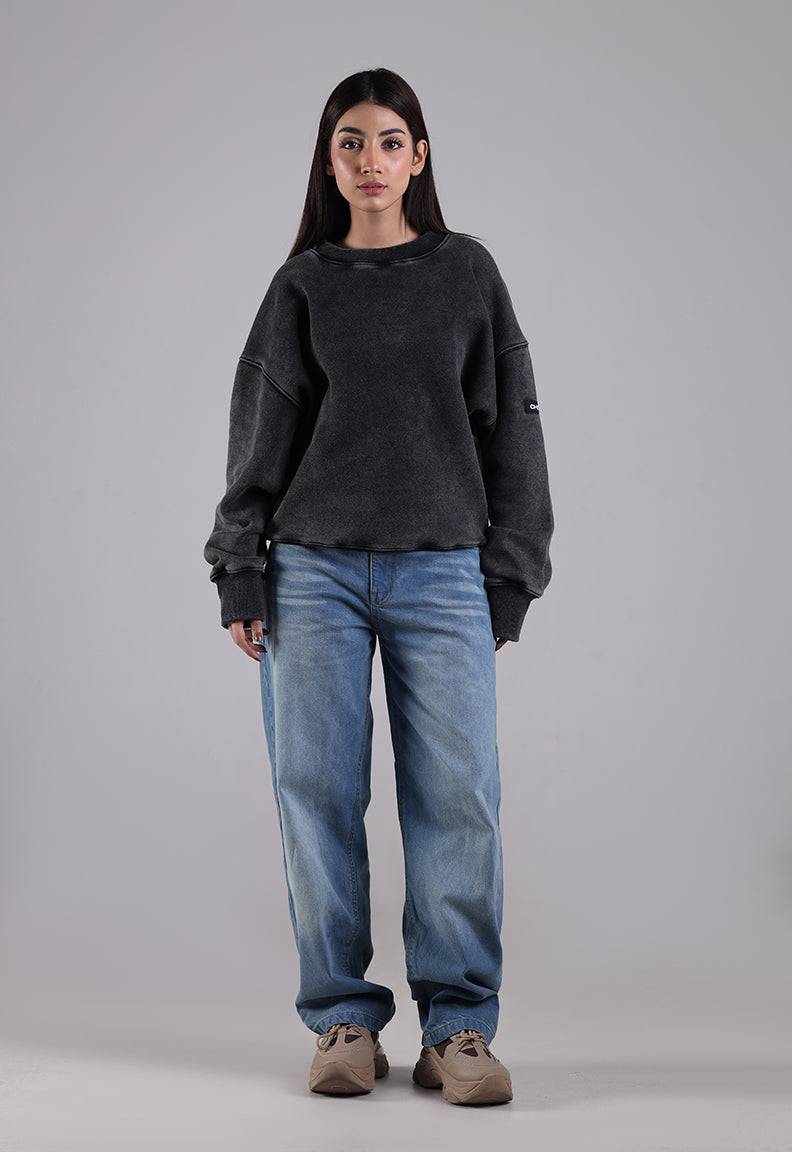 Black Washed Sweatshirt
