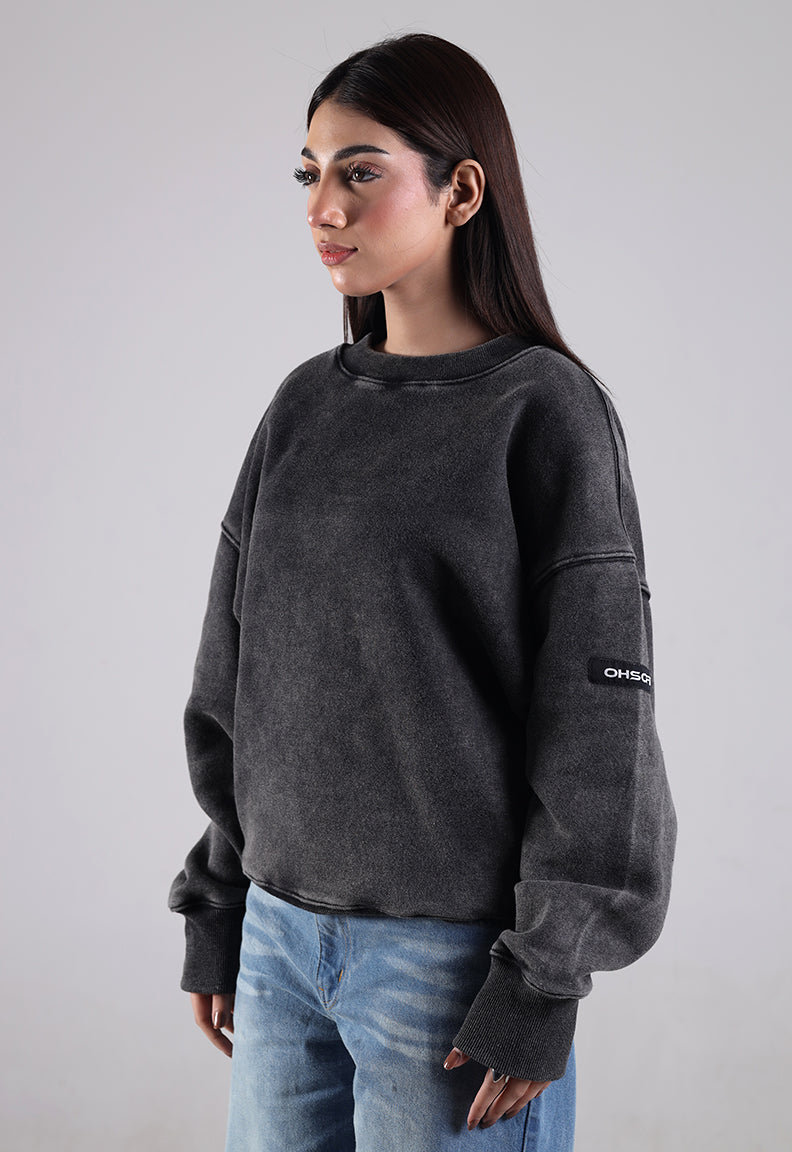 Black Washed Sweatshirt