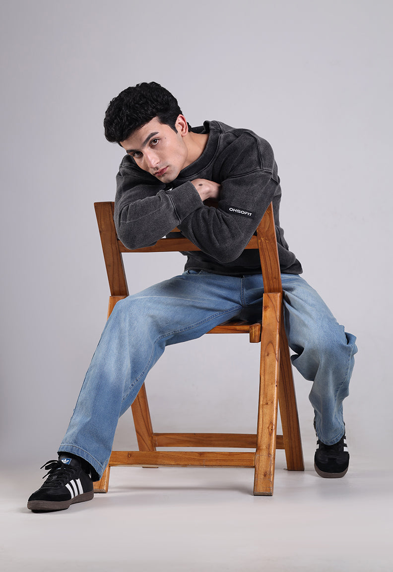 Black Washed Sweatshirt