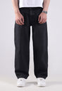 Relaxed Fit Black Jeans