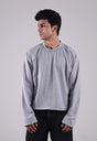 Long Sleeve Cropped Tee – Grey