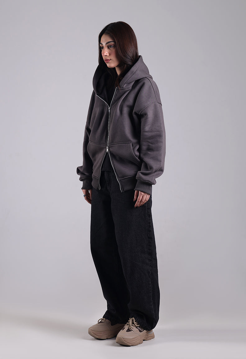 Essential Zip Hood (Grey)