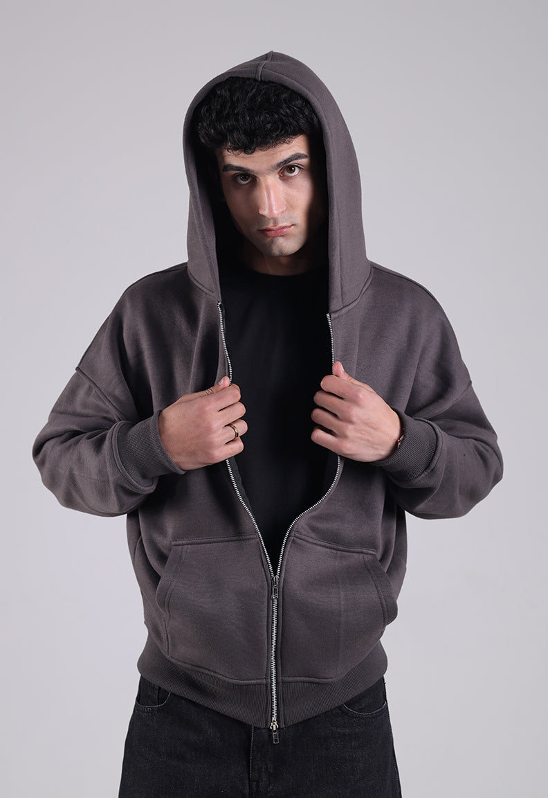 Essential Zip Hood (Grey)