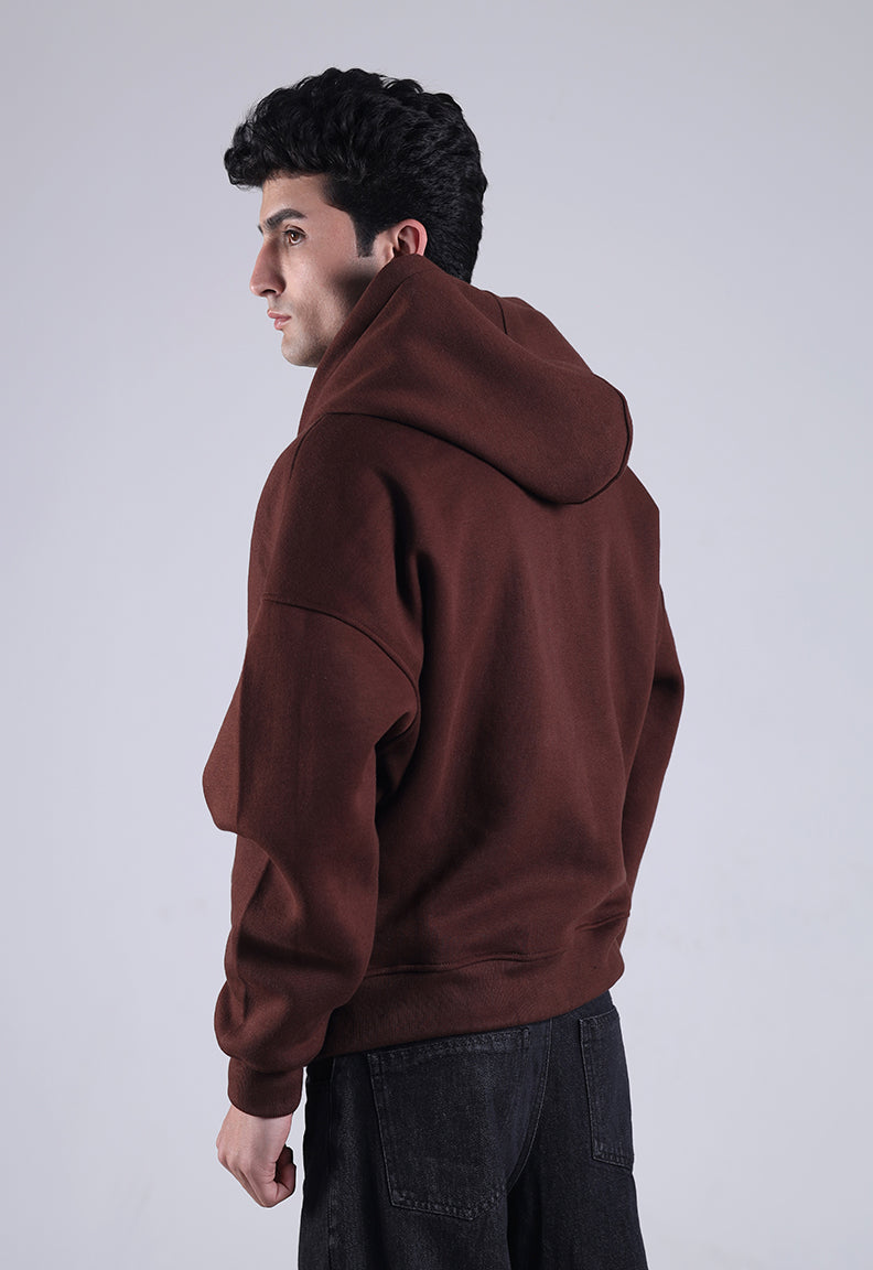 Essential Zip Hood (Brown)