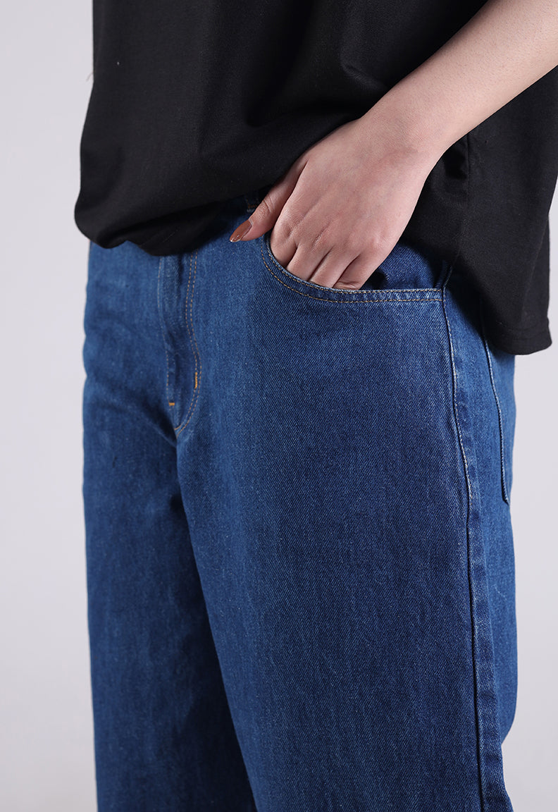 Relaxed Fit Blue Jeans