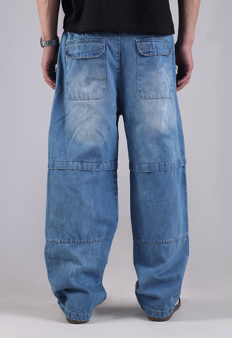 Classic Blue Washed Baggy Jeans