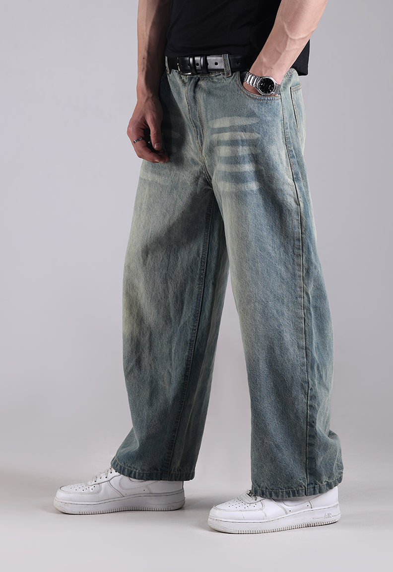 Baggy Jeans – Sage Green