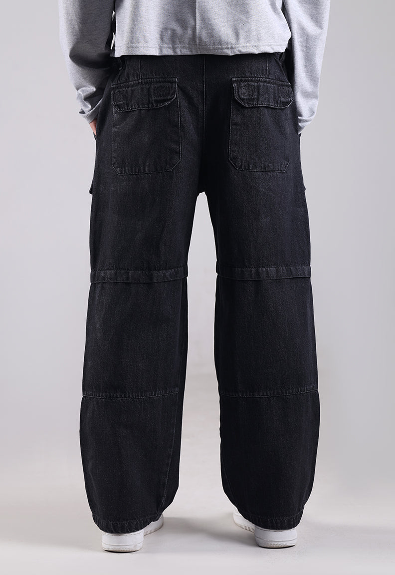 Classic Black Washed Baggy Jeans
