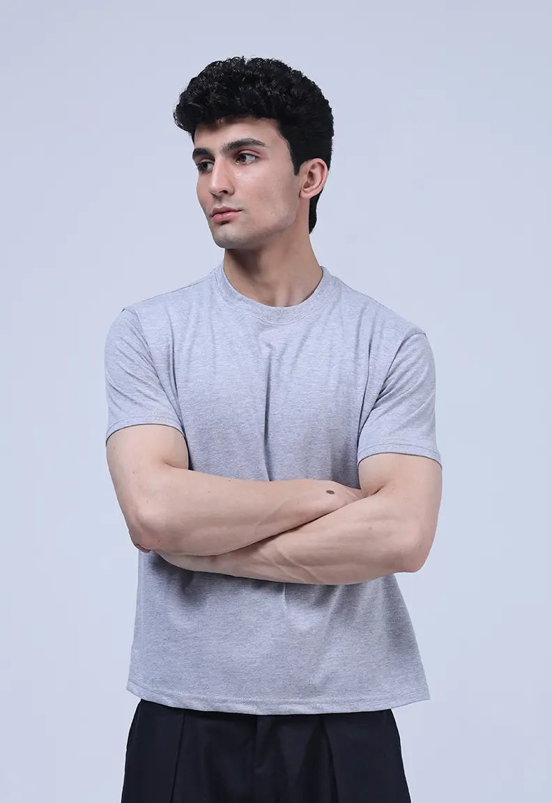 Muscle Fit Tee - Heather grey