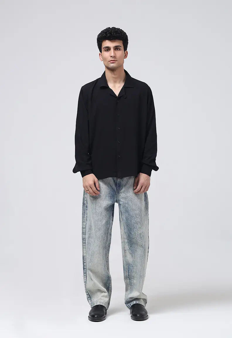 Linen Shirt - Black