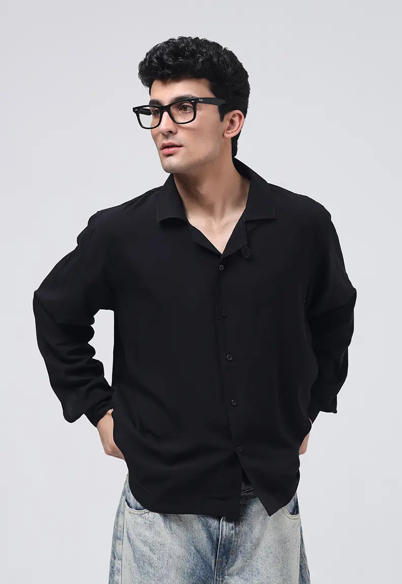 Linen Shirt - Black