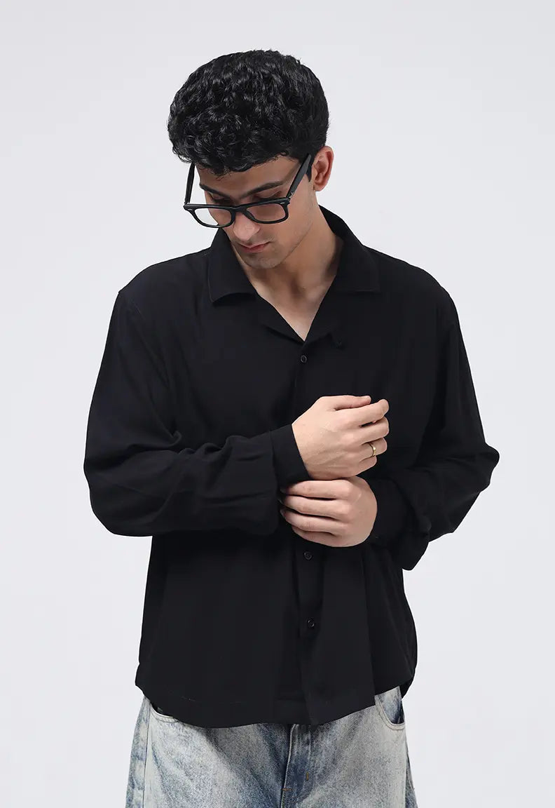 Linen Shirt - Black