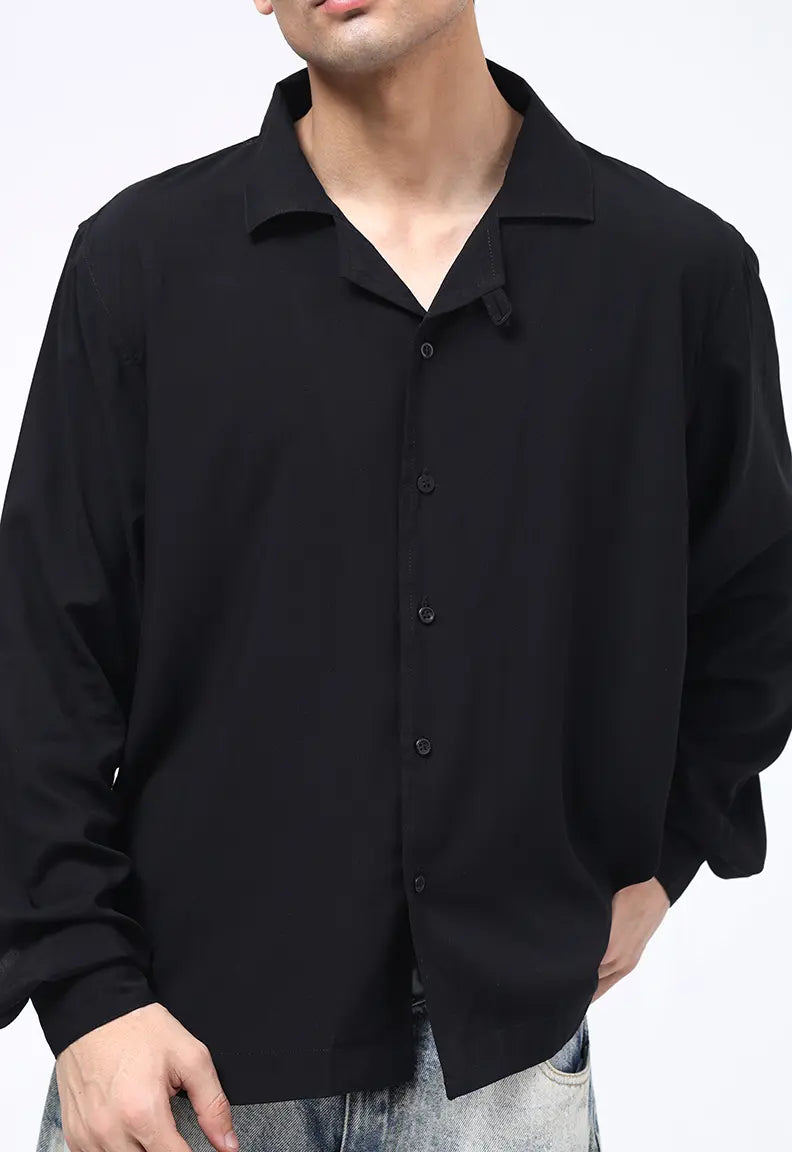 Linen Shirt - Black