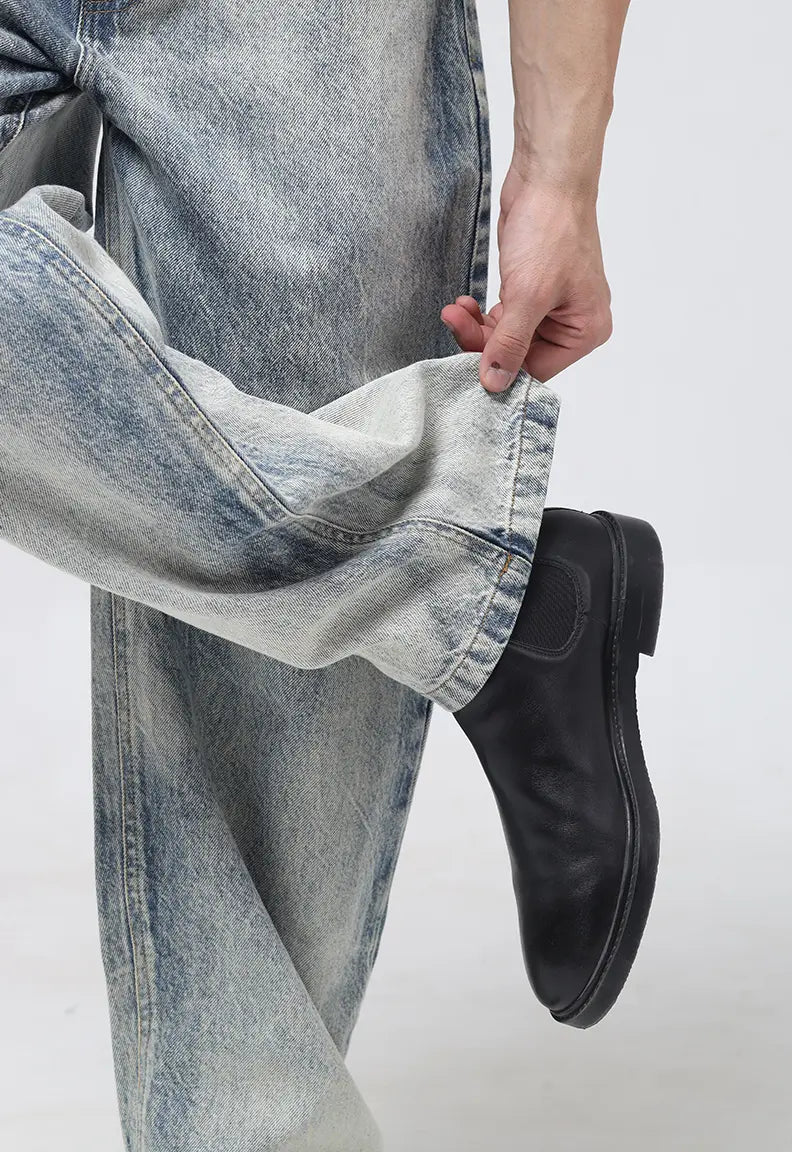 Stone Washed Baggy Jeans