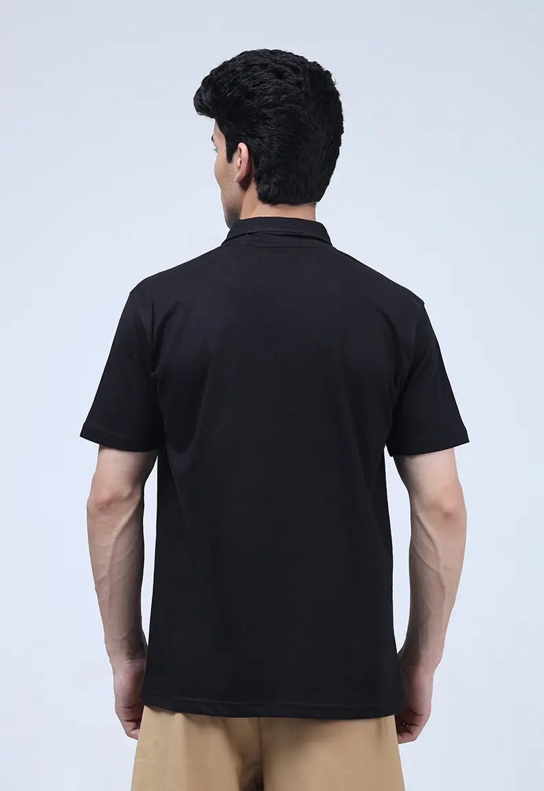 Zip Polo - Black