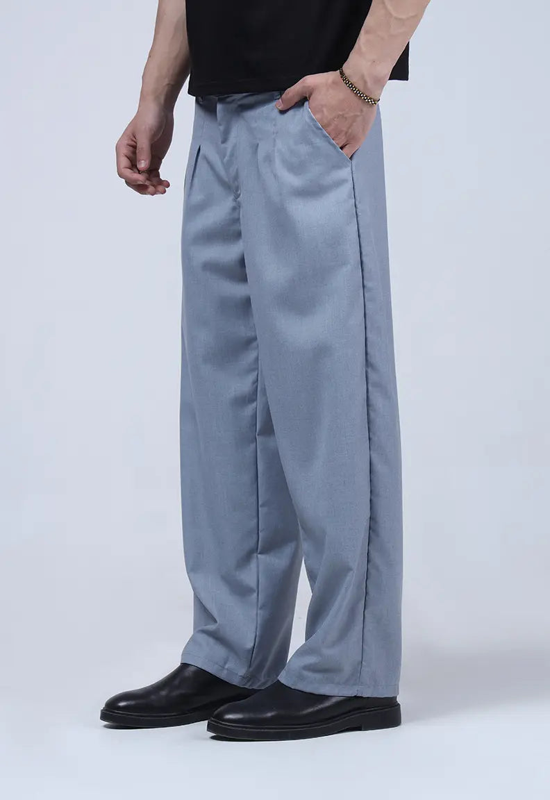 Pleated Pant - Light grey