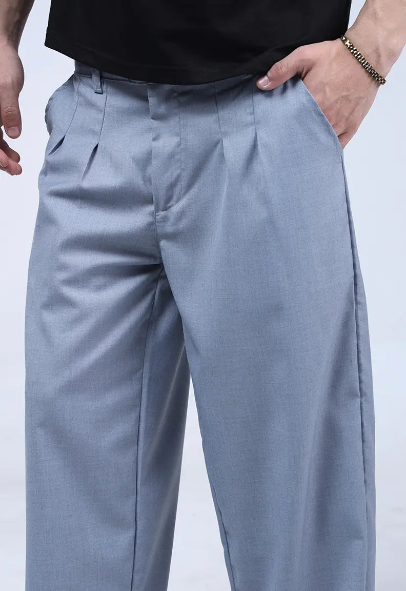 Pleated Pant - Light grey