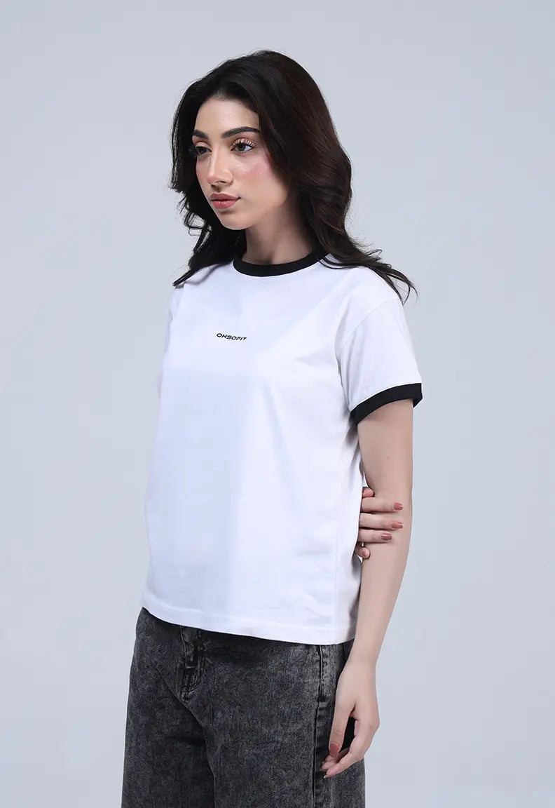 Baby fit Tee - White
