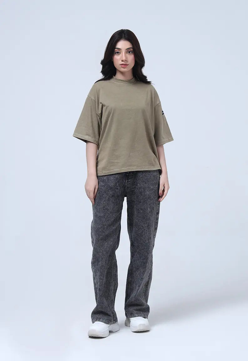 Washed Tee - Olive Green
