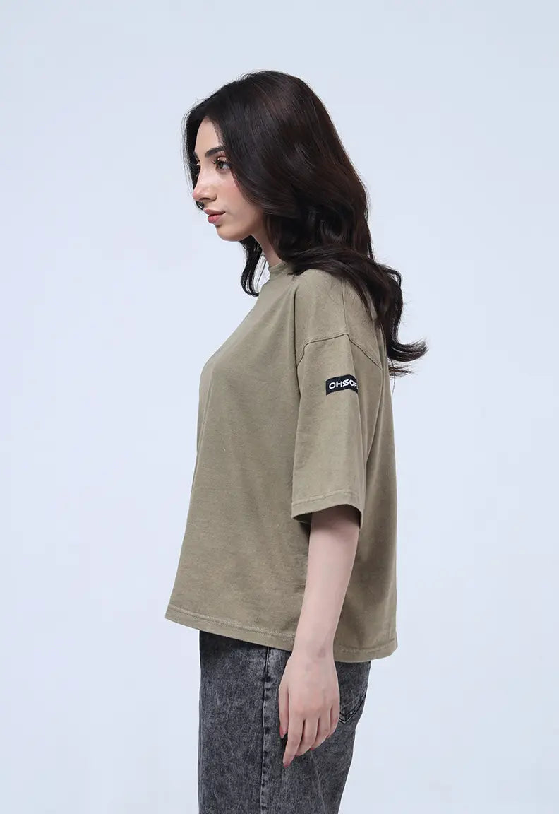 Washed Tee - Olive Green