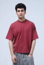 Washed Tee - Maroon