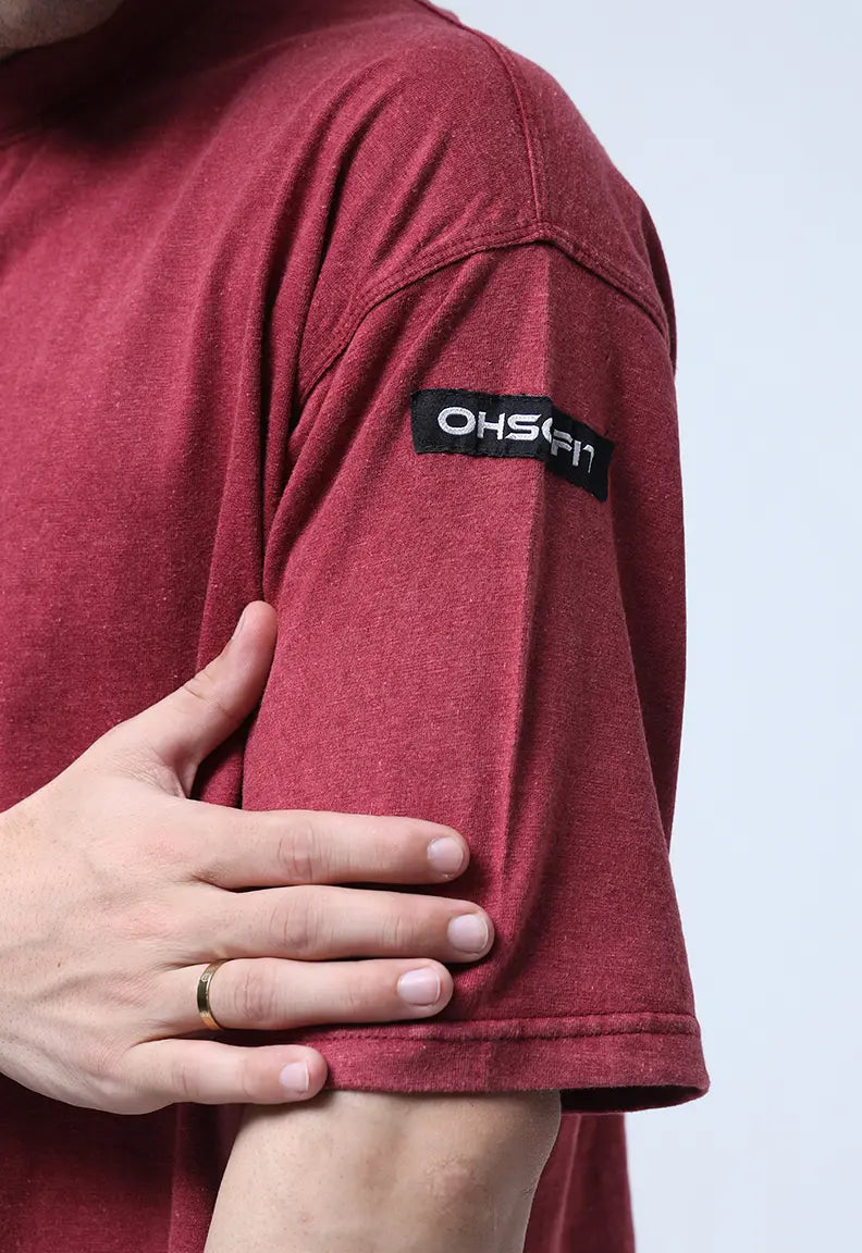 Washed Tee - Maroon