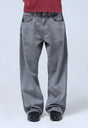 Grey Wide-Leg Denim