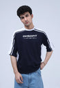 Panelled Tee - Blue