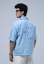 Cuban Collar Shirt - Ice Blue
