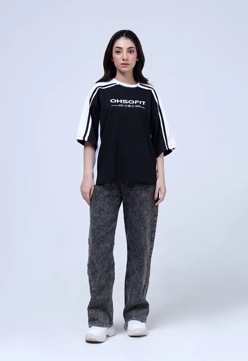 Panelled Tee - Black