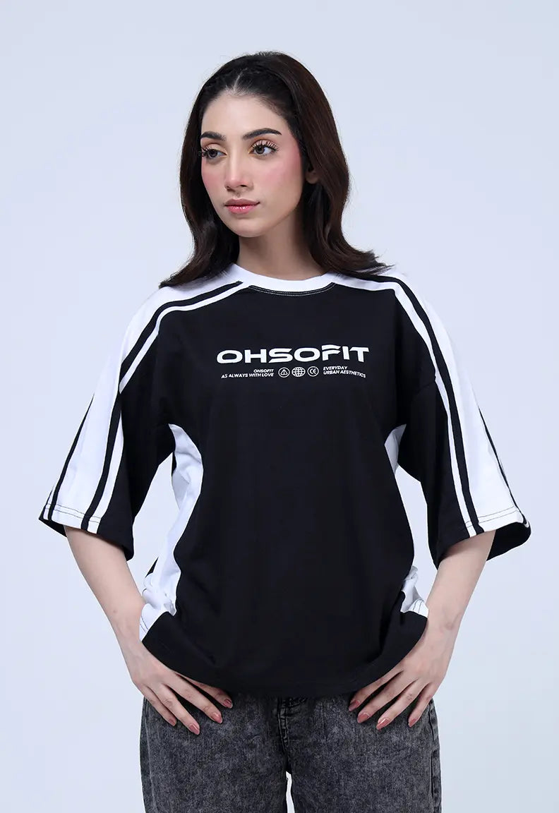 Panelled Tee - Black
