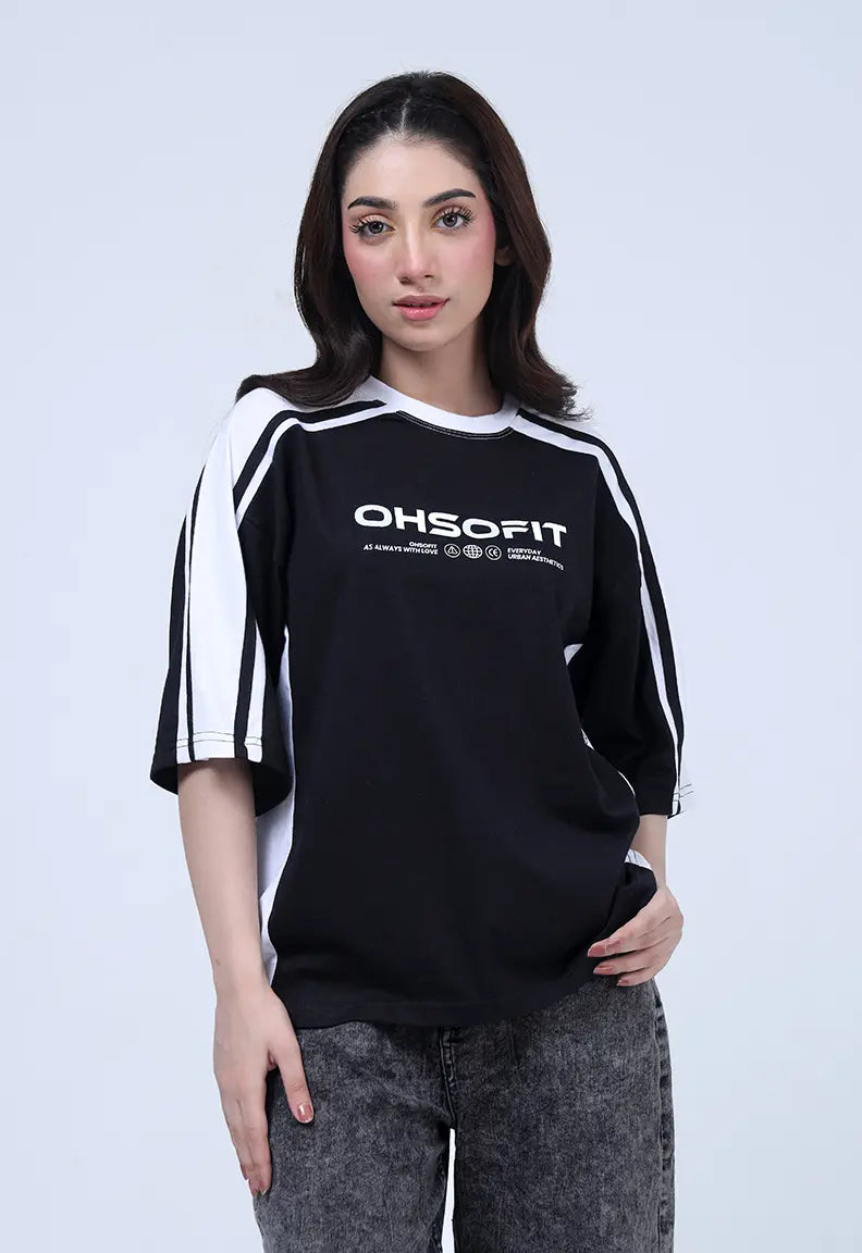 Panelled Tee - Black