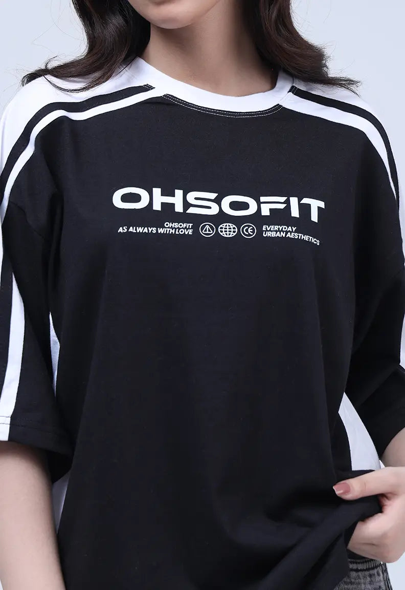 Panelled Tee - Black